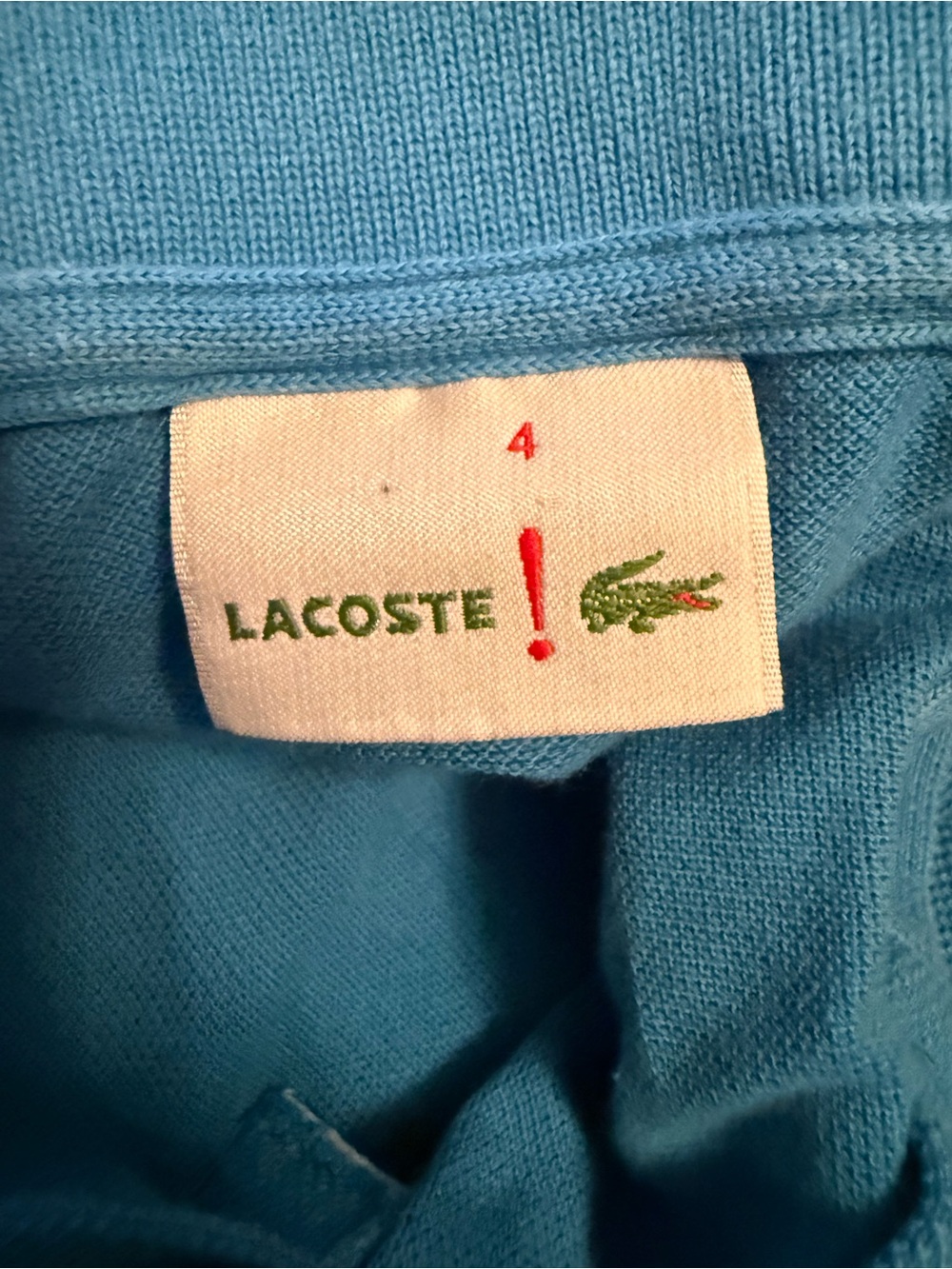 Lacoste Men’s Blue Classic Polo Shirt Size 4 Small 100% Cotton - Picture 3 of 6